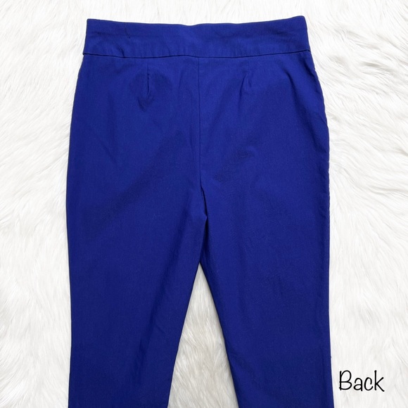 SOLD-Chico’s So Slimming Blue Elastic Waist Pull On Cropped Skinny Pants Size 10 - Picture 4 of 8